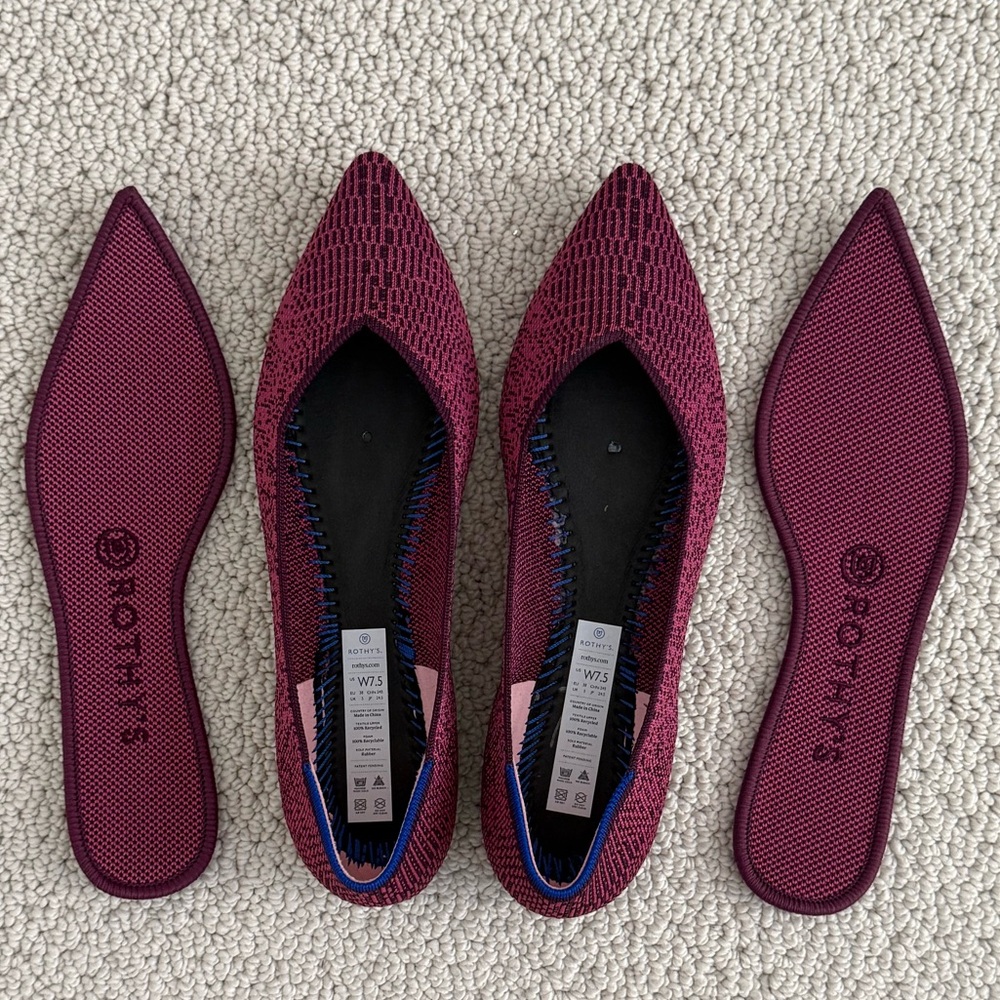 Rothy’s The Point Fig Python Flats - Picture 6 of 10